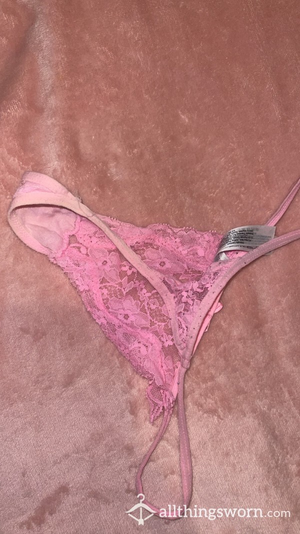 Naughty Used Pink G-string