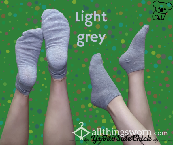 Ankle Socks - Light Grey, White, Navy Blue