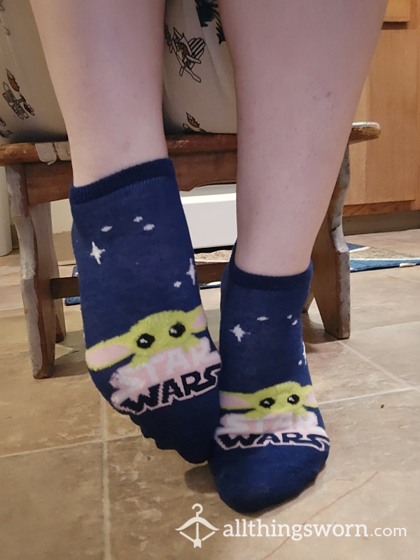 Navy Blue Baby Yoda Socks