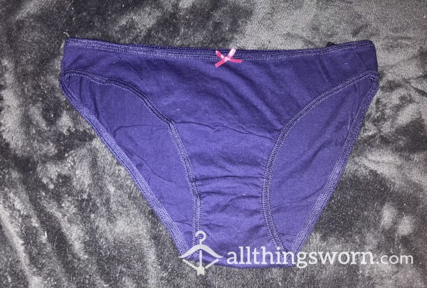 Navy Blue Briefs W/ Pink Bow! Size S!
