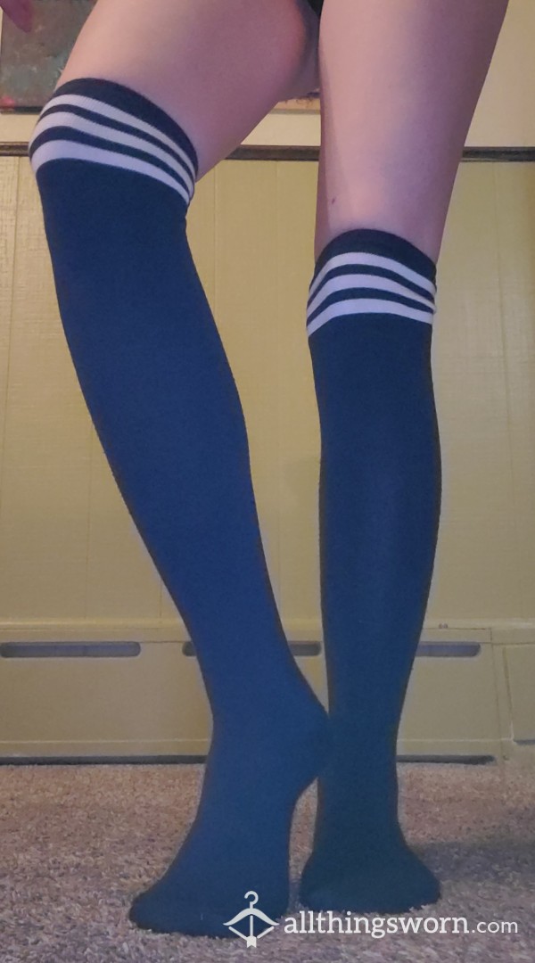 Navy Blue Knee High Socks