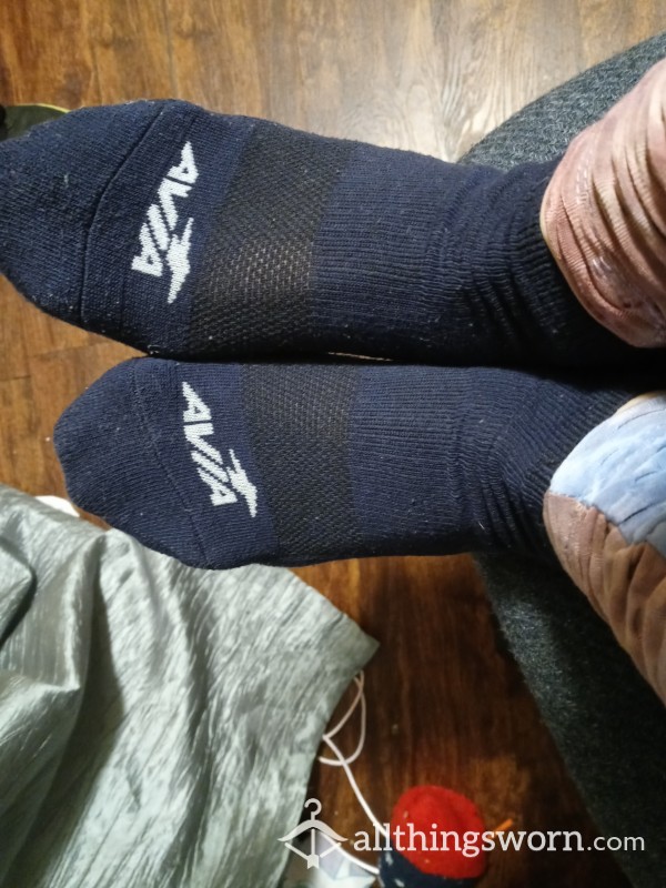 Navy Blue Socks Worn 24 Hours So Far