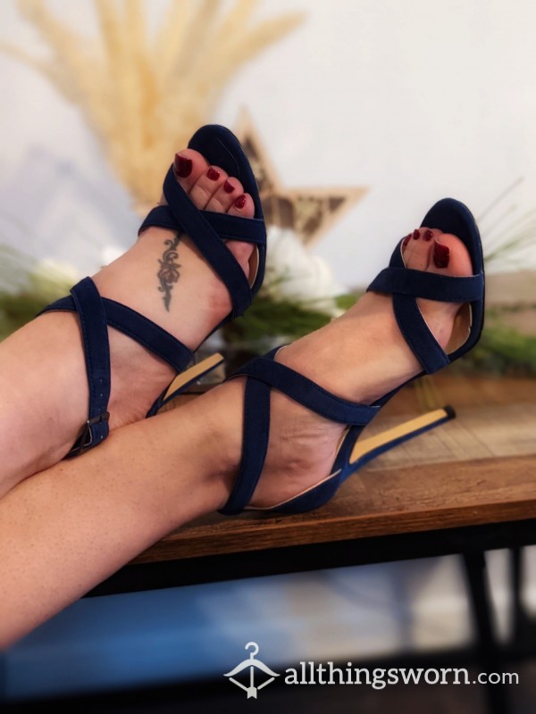 Navy Blue Strappy Heels