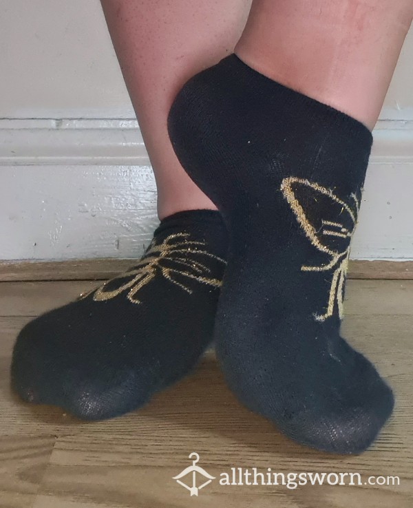 Navy Blue With Gold Bee Socks