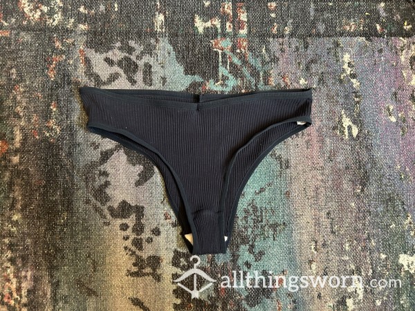 Navy Blue Cheeky Panties W/ Cotton Gusset Ready For Wear