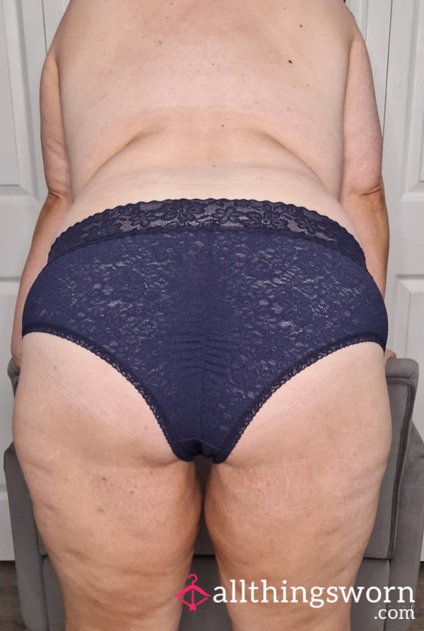 Navy Lace Cheeky Panty