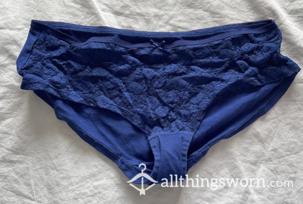 Navy Lace Full Brief