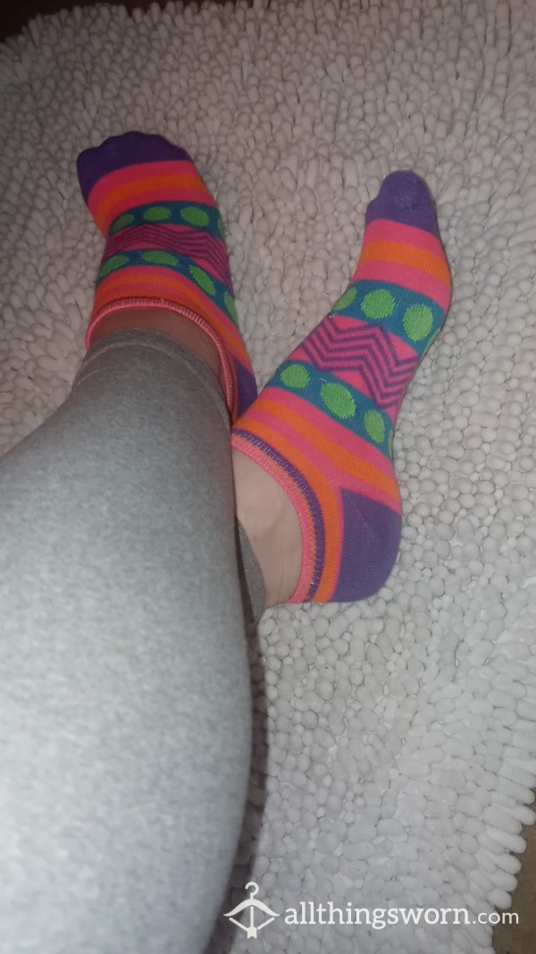 Neon Design Ankle Socks Pair 1