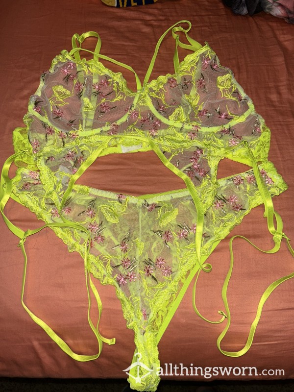 Neon Green And Floral Set