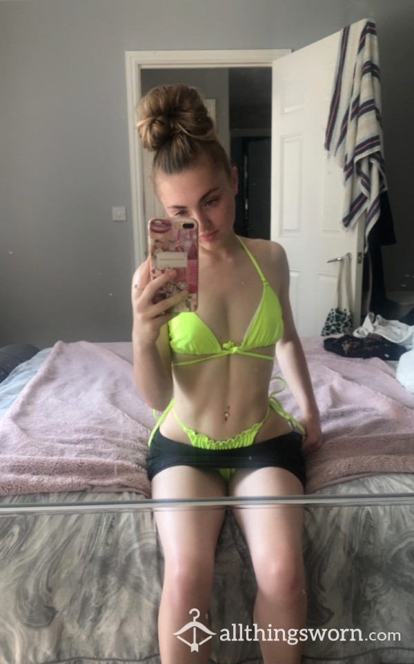 Neon Green Bikini - With Photo Set