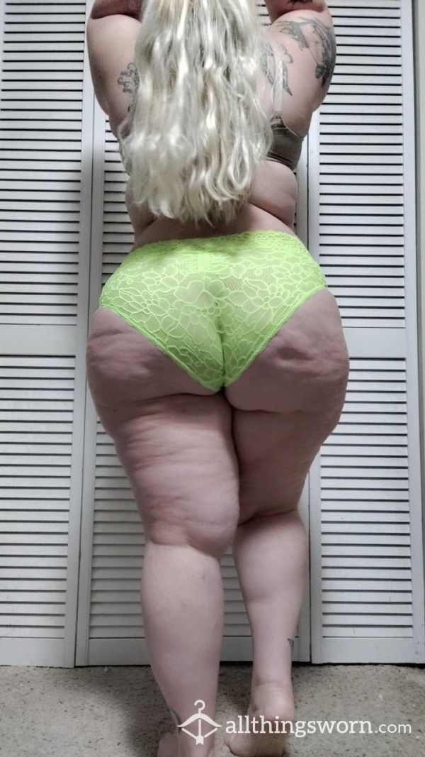 Neon Green Lace Panties