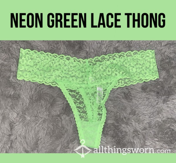 Neon Green Lace Thong💚