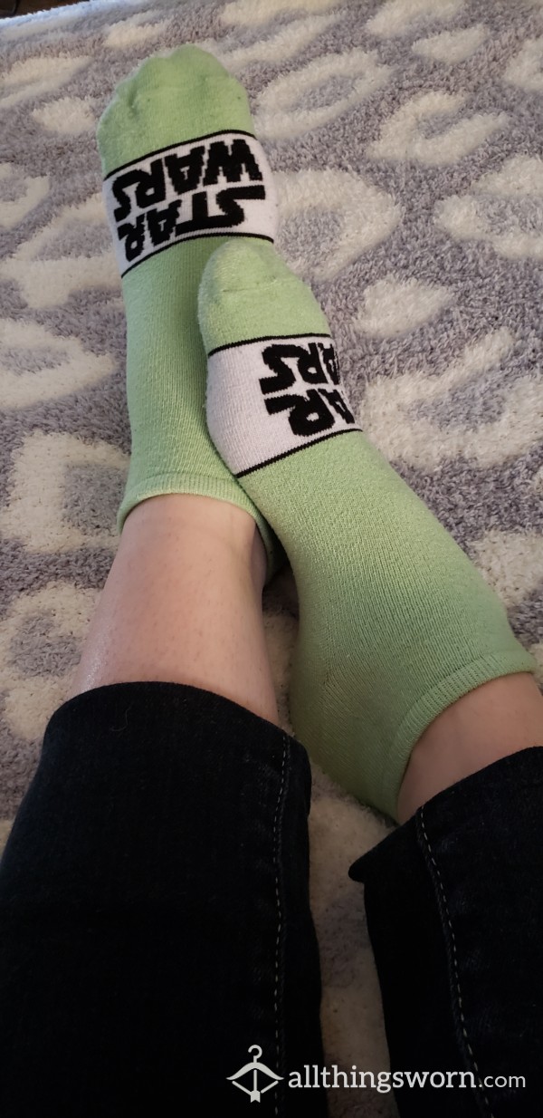 Neon Green Star Wars Ankle Socks