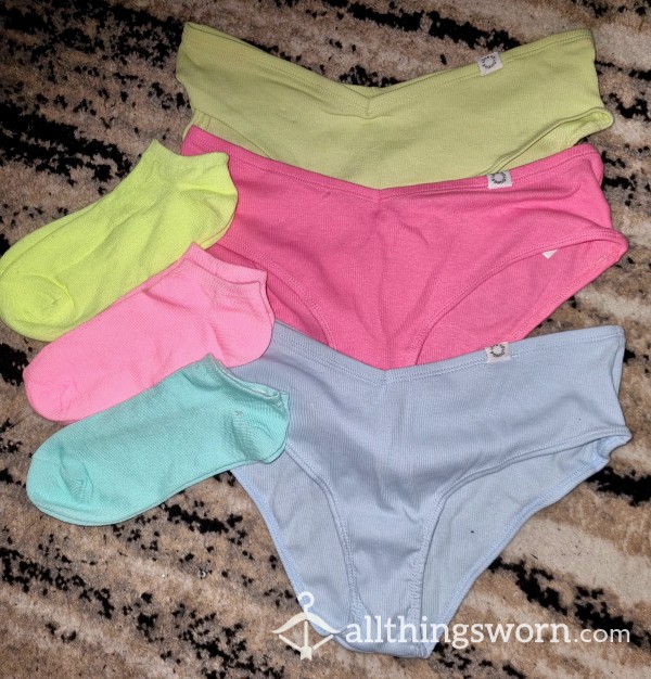 💙💋 Neon Panty & Sock Bundle Deal! 💋💙