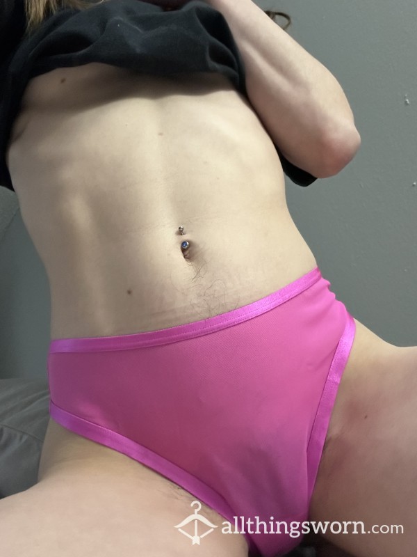 Neon Pink Mesh Panties