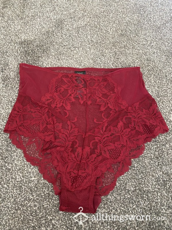 Red Lace Panties! 24 -48hr Wear 💋