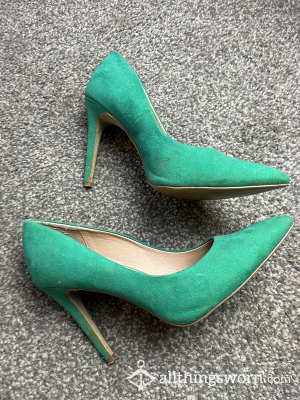 New Look Sexy Green Heels Worn