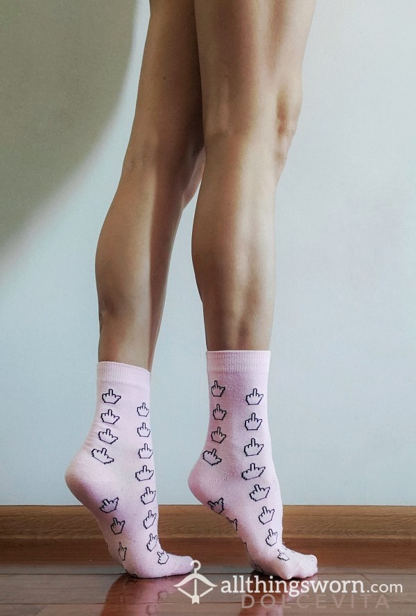 Socks. Pink *flipping Off Finger 🖕* Socks|free US Shipping