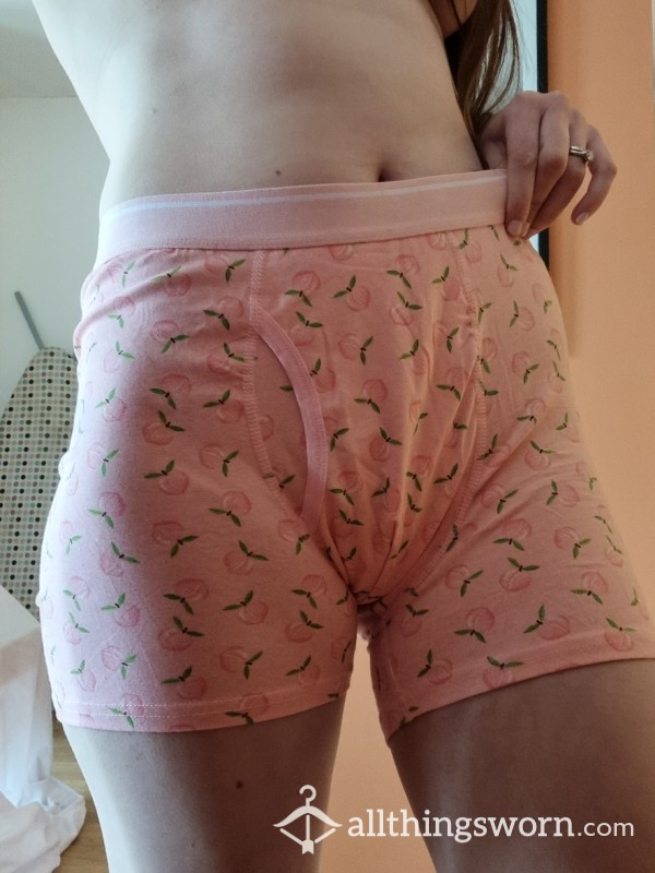 REDUCED PRICE! 🍑 New Pink Peach Pattern Mens Panties/Boxers | Alpha Or Goddess Wear | Free UK P&P 🇬🇧 | Add-ons Available