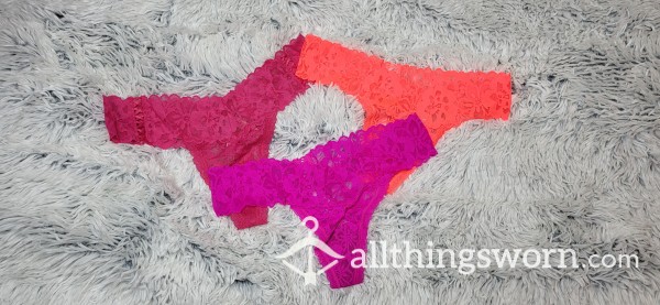 New VS Lace Thongs