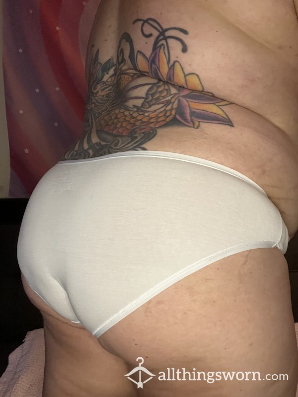 New White Cotton Panties Ready For 2 Day Wear