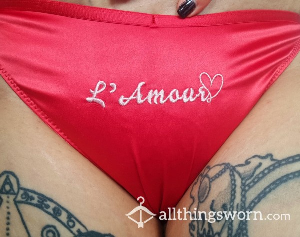 Next Silky Red Amour Lace Back Fullback Panties Size 12