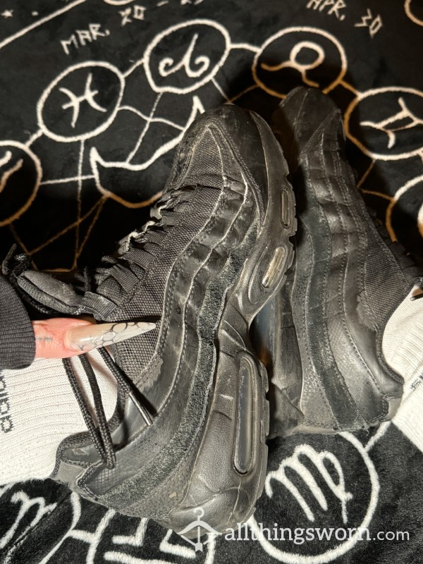 Nike Air 95s Goth Girl Extremely Well Worn