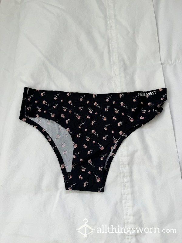 Nine West Black And Flowers Panty