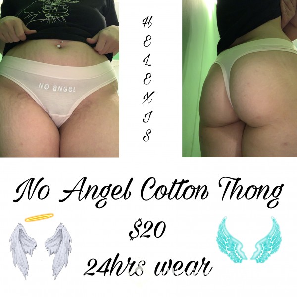 No Angel Light Pink Cotton Thong 😇