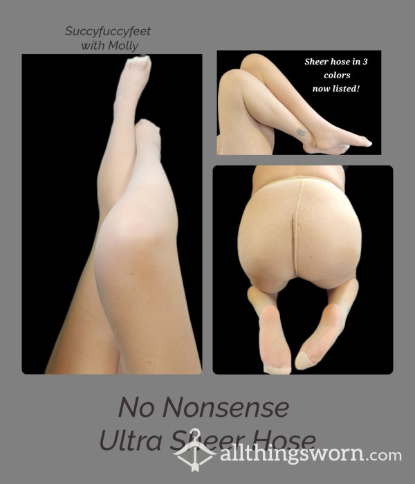 No Nonsense Ultra Sheer Hose - Three Color Choices: Ivory, Jet Brown Or Coffee - Brand New And Ready For Wear!
