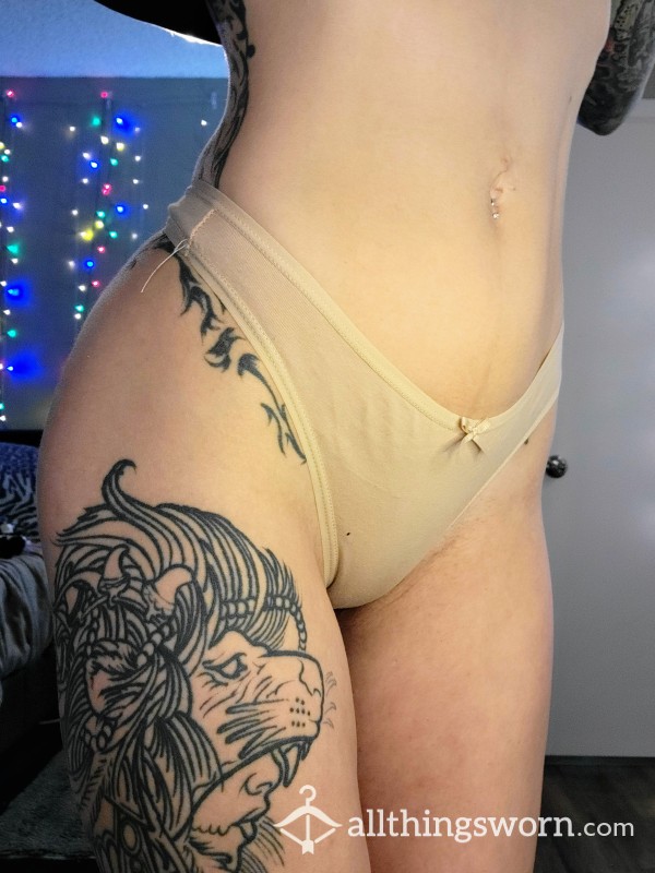 Nude Cotton Thong 😍