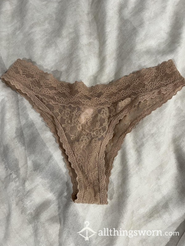 Nude Lace Panties Yours For The Sniffing!