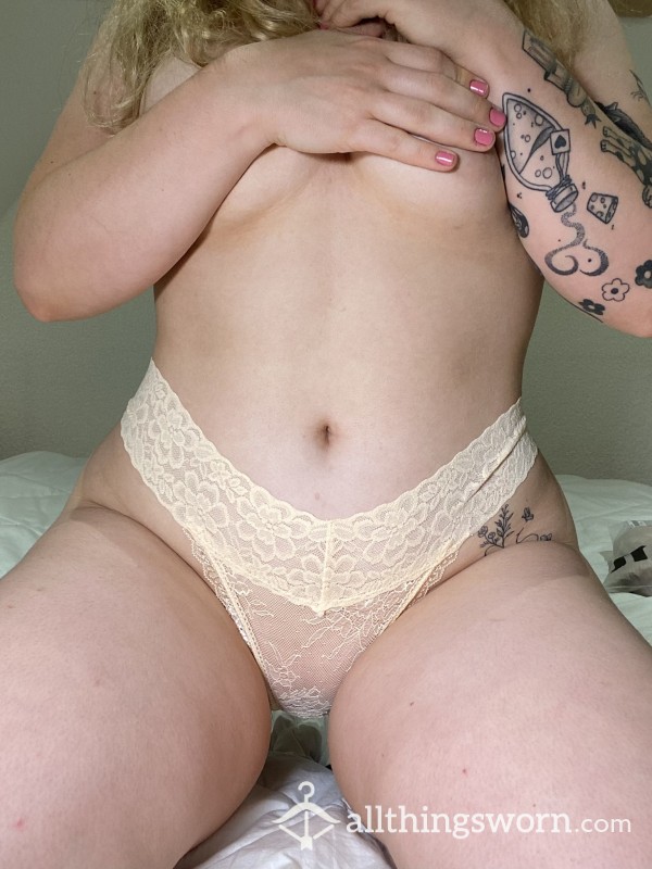 Nude Lace Thong