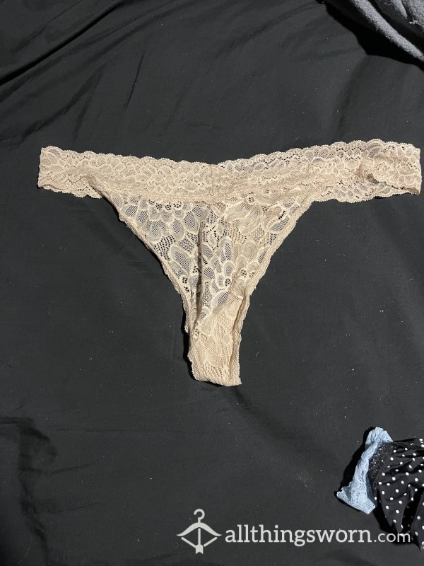 Nude Lacy Thong