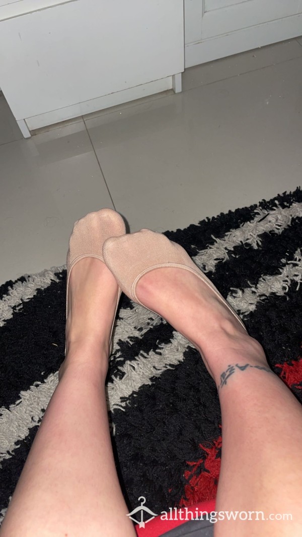 Nude Sheer Footlet Socks
