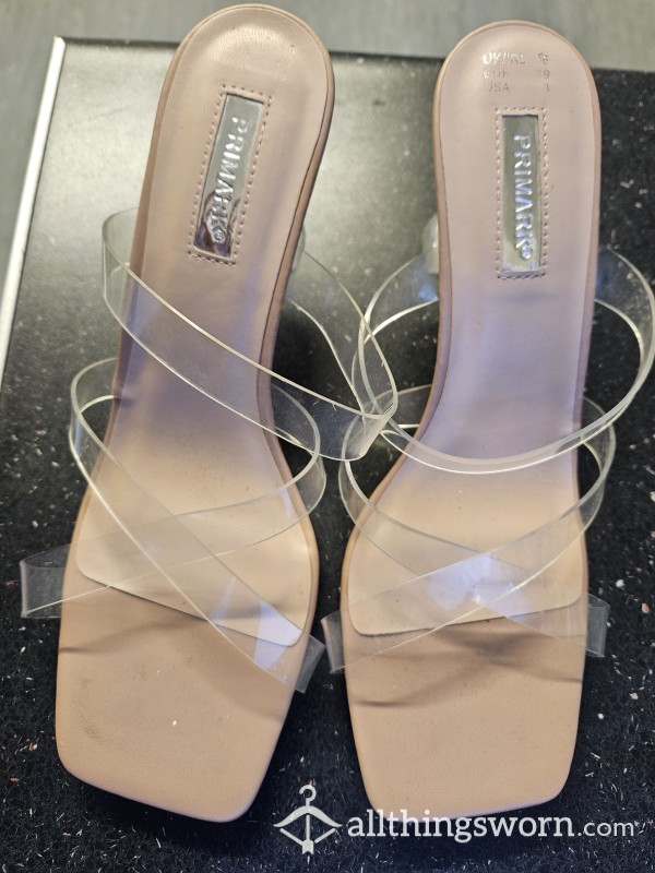 Nude Strappy Heels Size Uk6