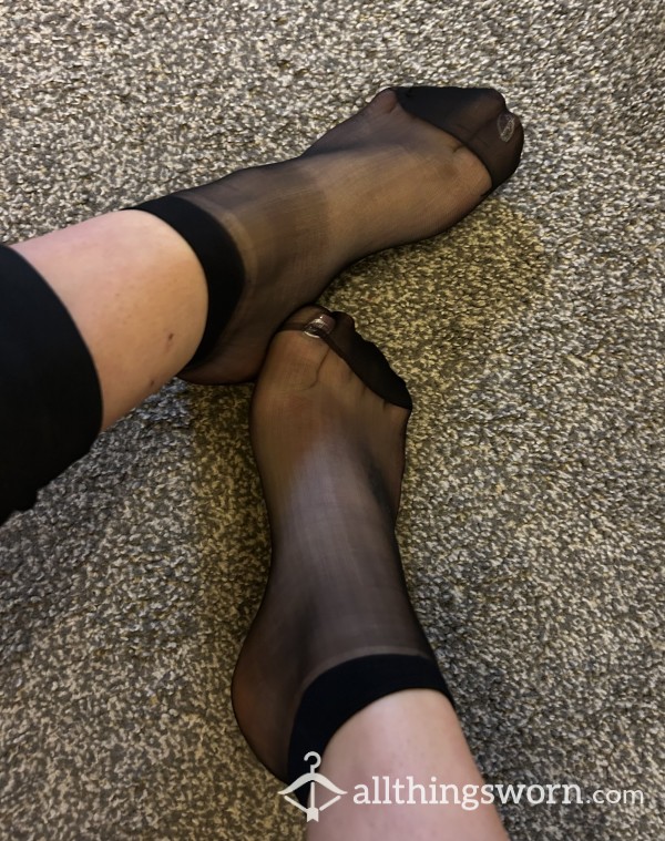 🎩 Nylon Black Ankle Socks 🎩