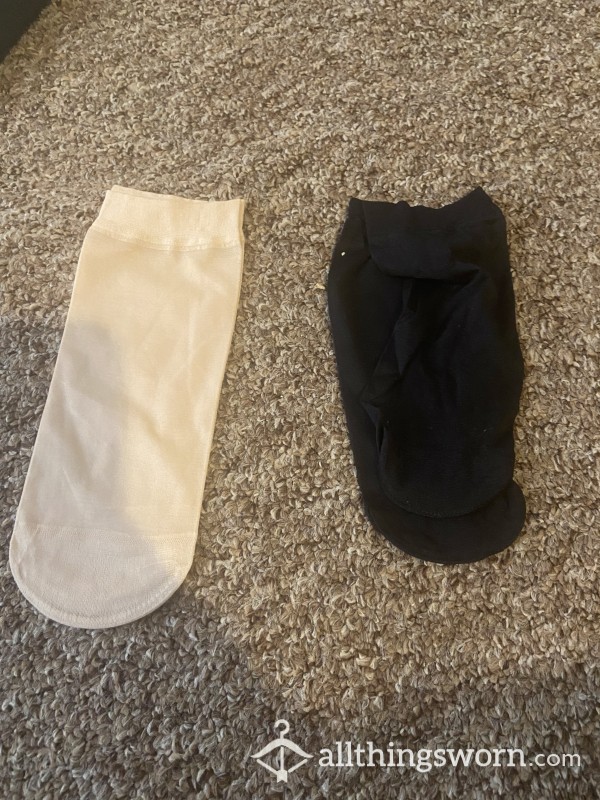 Nylon Socks | Black And Cream | Lots Available