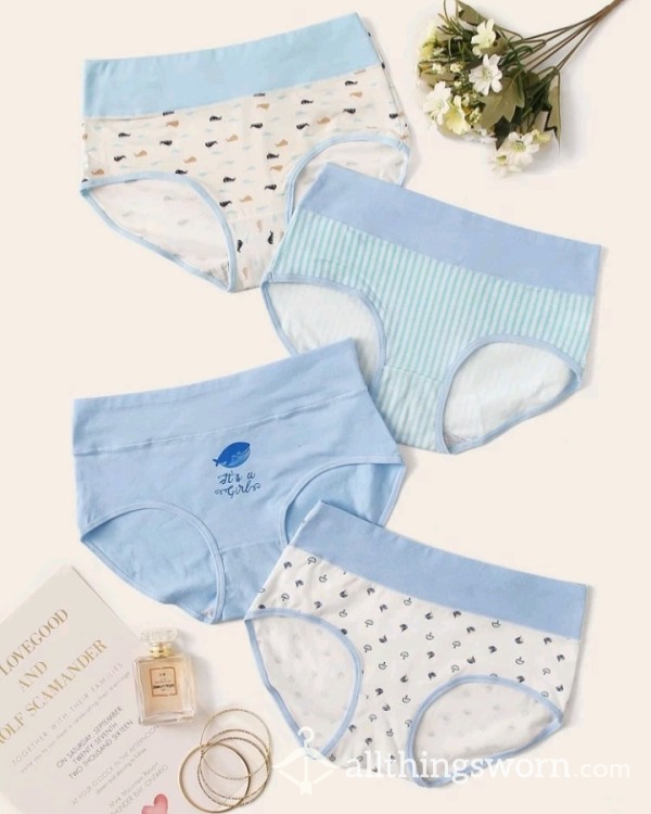 Ocean Blue Cotton Panties