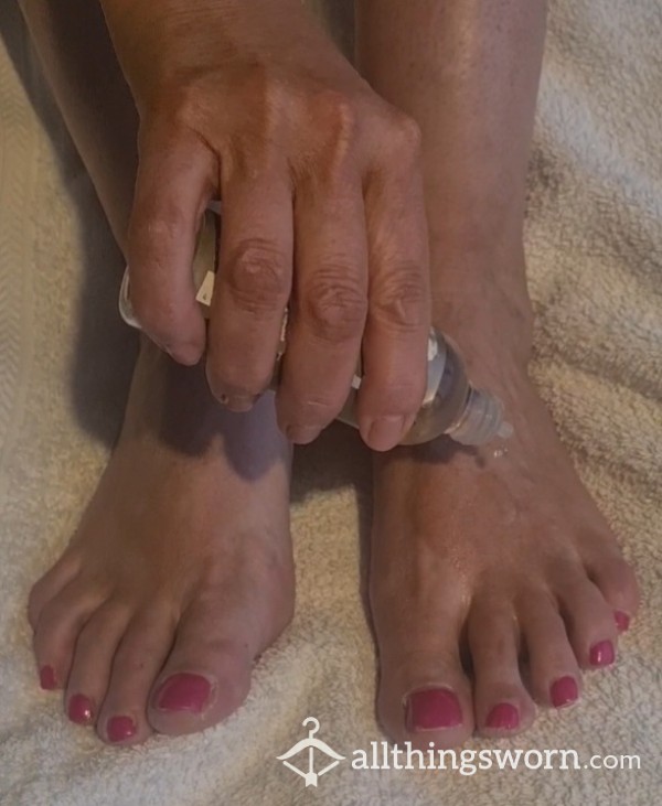 Oiled Feet Cumshot