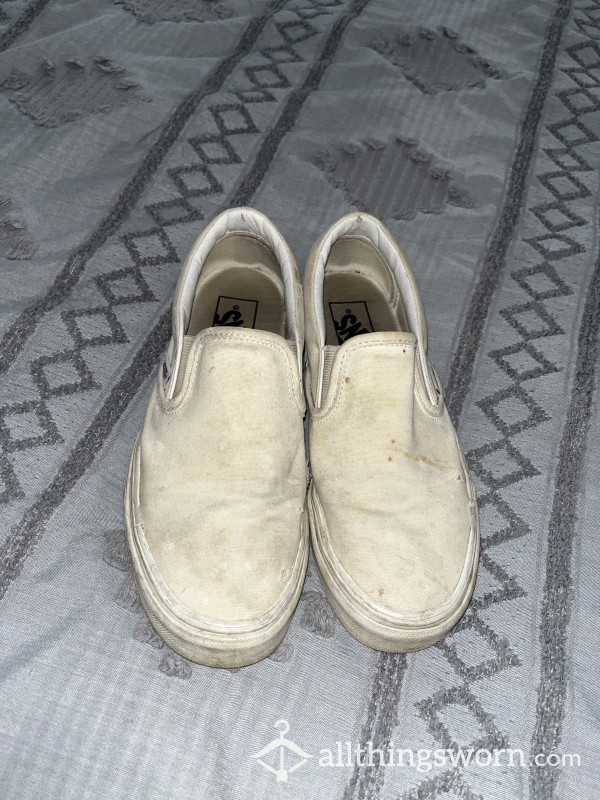Old And Dirty White Vans