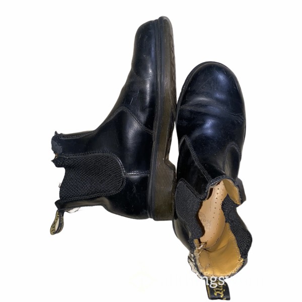 Old Black Chelsea Dr. Martens Boot, Size 7