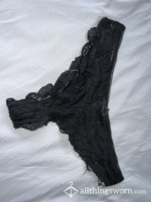 Old Black Lace Thong
