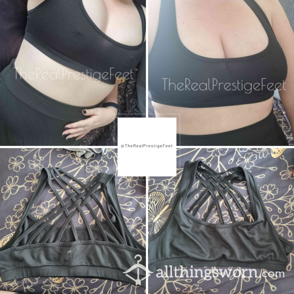 Old Black Sports Bra | Size 12 | Standard Wear 3 Days | Includes Proof Of Wear Pics & Access To Boobies Folder | From £30.00