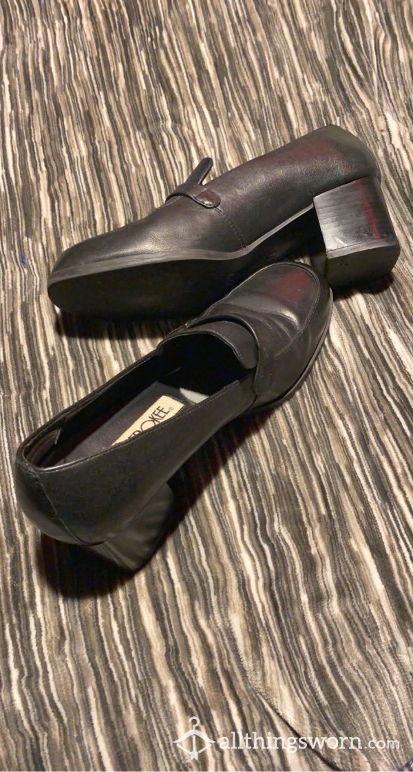 Old Block Heel Black Shoes