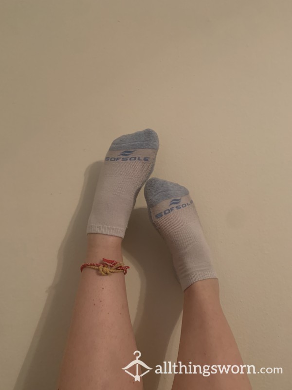 OLD Blue And White Ankle Socks