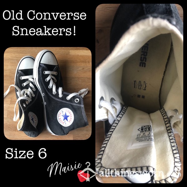 Well-worn & Imprinted Converse Sneakers!