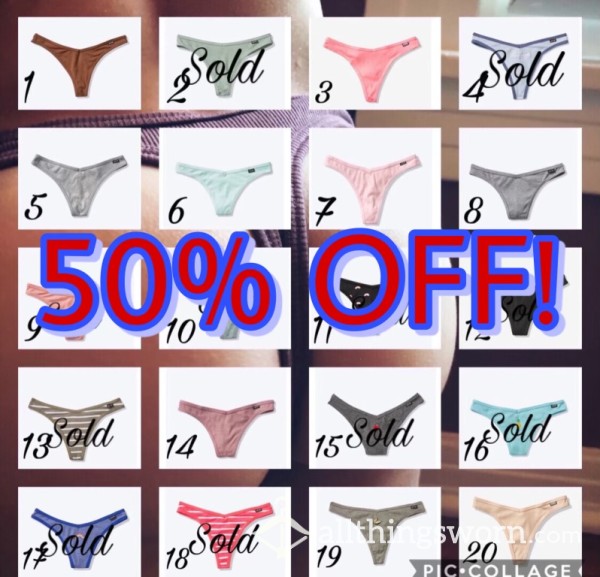 Old Cotton Thongs 50% OFF
