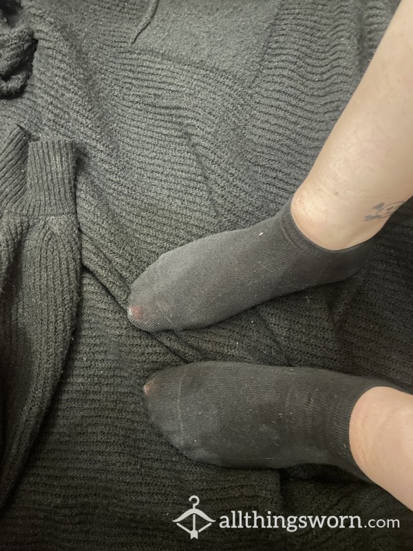 Old Dirty Used Black Socks