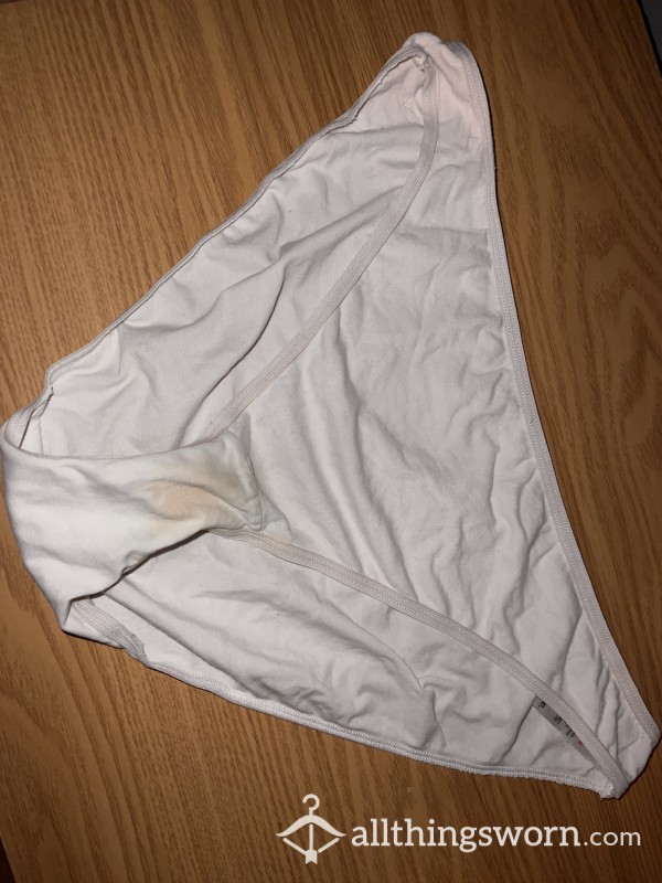 Old Discharge Stained White Knickers
